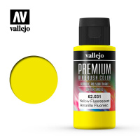 Краска (флуоресцентная) для миниатюр Vallejo Premium Color - Fluorescent Yellow (62031) 60 мл