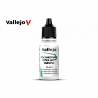 Ультраматовый полиуретановый лак Vallejo Varnish - Ultra Matt Polyurethane Varnish (72653) 18 мл