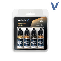 Набор красок Vallejo True Metallic – Imperial Gold (77252) 4 краски по 18 мл