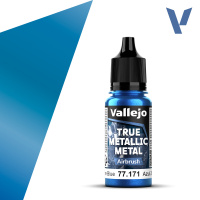 Краска для аэрографа Vallejo True Metallic Airbrush – Sapphire Blue (77171) 18 мл