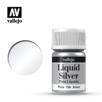Краска металлик спиртовая Vallejo Liquid Silver - Silver (Alcohol Based) (70790) 35 мл