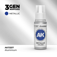Краска металлик для миниатюр AK Metallic — Aluminium (AK11207) 17 мл