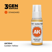 Краска для миниатюр AK Standard — Golden Yellow (AK11041) 17 мл