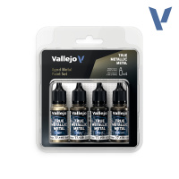 Набор красок Vallejo True Metallic – Aged Metal (77258) 4 краски по 18 мл