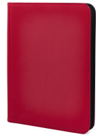 Премиум альбом Card-Pro с 20 встроенными листами 3х3 - Красный (на молнии)