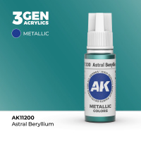 Краска металлик для миниатюр AK Metallic — Astral Beryllium (AK11200) 17 мл