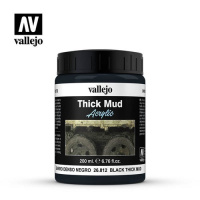Краска имитация грязи Vallejo Diorama Effects - Black Thick Mud (26812) 200 мл