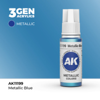 Краска металлик для миниатюр AK Metallic — Blue (AK11199) 17 мл