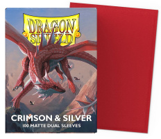 Протекторы Матовые Dragon Shield — Crimson & Silver Matte Dual (AT-15072)