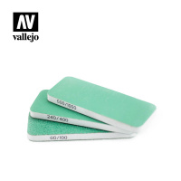 Набор для шлифования Vallejo (80х30х6 мм, 3 шт.) (T04003)