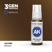 Краска металлик для миниатюр AK Metallic — Bronze (AK11196) 17 мл
