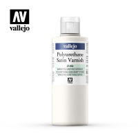  Лак полиуретановый полуматовый Vallejo Varnish - Polyurethane Satin Varnish (27652) 200 мл