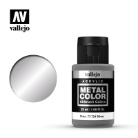 Краска металлик для аэрографа Vallejo Metal Color - Silver (77724) 32 мл