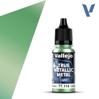 Краска для миниатюр Vallejo True Metallic Light – Dusken Green (77114) 18 мл 