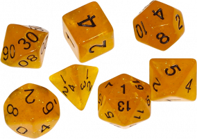 Набор кубиков для ролевых игр. Переливающиеся Желтые (DA0034)