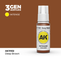 Краска для миниатюр AK Intense — Deep Brown (AK11102) 17 мл