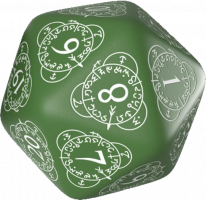 Кубик D20 Level Counter Green & White Die (20LEV14)