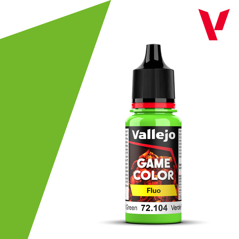 Краска (флуоресцентная) для миниатюр Vallejo Game Color - Fluorescent Green (72104) 18 мл