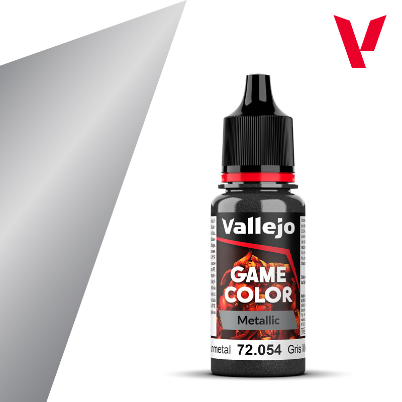 Краска металлик для миниатюр Vallejo Game Color - Dark Gunmetal (72054) 18 мл