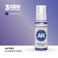 Краска металлик для миниатюр AK Metallic — Anodized Violet (AK11202) 17 мл
