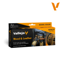 Набор красок Vallejo Effects Color Series - Wood & Leather (70182) 8 красок по 18 мл