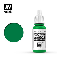 Краска матовая для миниатюр Vallejo Model Color - Light Green (70942) 17мл
