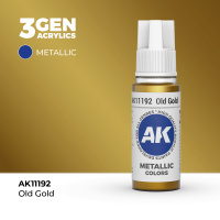 Краска металлик для миниатюр AK Metallic — Old Gold (AK11192) 17 мл
