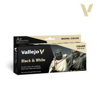 Набор красок Vallejo – Black & White (70151) 8 красок по 18 мл