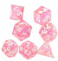 Набор высококачественных акриловых кубиков Stuff-pro (розовый с белыми цифрами) (SPD-PW)