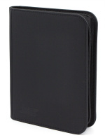 Премиум альбом Card-Pro с 20 встроенными листами 2х2 - Черный (на молнии)