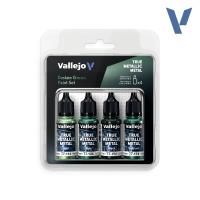 Набор красок Vallejo True Metallic – Dusken Green (77257) 4 краски по 18 мл
