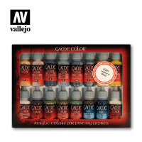 Набор красок Vallejo - Leather & Metal (72291) 16 красок по 17 мл