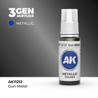 Краска металлик для миниатюр AK Metallic — Gun Metal (AK11212) 17 мл