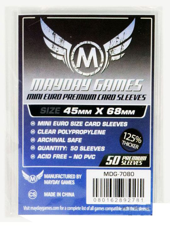 Протекторы Mayday Euro Mini Premium 50 шт. (45х68мм) (MDG-7080)