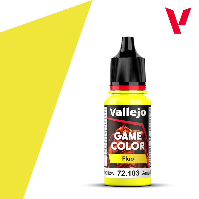 Краска (флуоресцентная) для миниатюр Vallejo Game Color - Fluorescent Yellow (72103) 18 мл