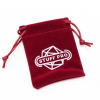 Вельветовый мешочек STUFF-PRO 9x7 см (Винно-красный)