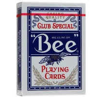 Карты игральные "Bee" 54 (картон 300G синий цвет)