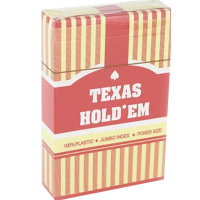 Карты для покера Texas Holdem (100% пластик. Красная рубашка)