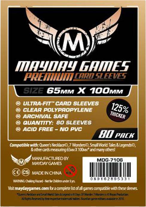Премиум протекторы MayDay Sleeves 80 шт. (65x100мм) (MDG-7106)