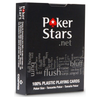 Карты Pokerstars черные 54 пластиковые 63*88мм (100% пластик)
