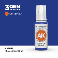 Краска для миниатюр AK Standard — Fluorescent Blue (AK11178) 17 мл