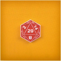 Значок металлический "D20" (Pin002)
