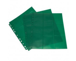Упаковка листов 50 шт. двусторонних с кармашками 3х3 с боковой загрузкой - Blackfire (зелёный)