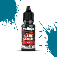 Краска чернильная для миниатюр Vallejo Game Ink - Dark Turquoise (72084) 18 мл