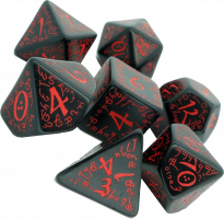 Набор кубиков Elvish Dice Black/Red  (SELV06)