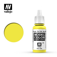 Краска (флуоресцентная) для миниатюр Vallejo Model Color - Yellow Fluo (70730) 17 мл