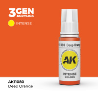 Краска для миниатюр AK Intense — Deep Orange (AK11080) 17 мл