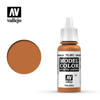 Краска матовая для миниатюр Vallejo Model Color - Orange Brown (70981) 17мл